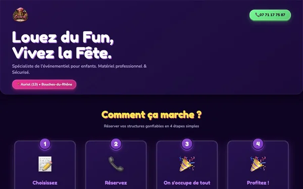 Capture du site Ganou Events Park