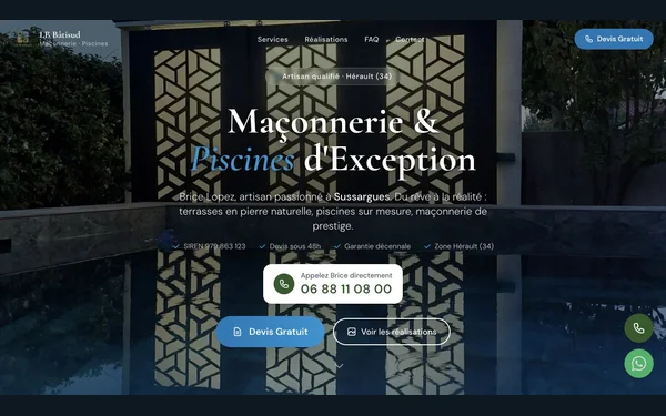 Capture du site LB Bâtisud