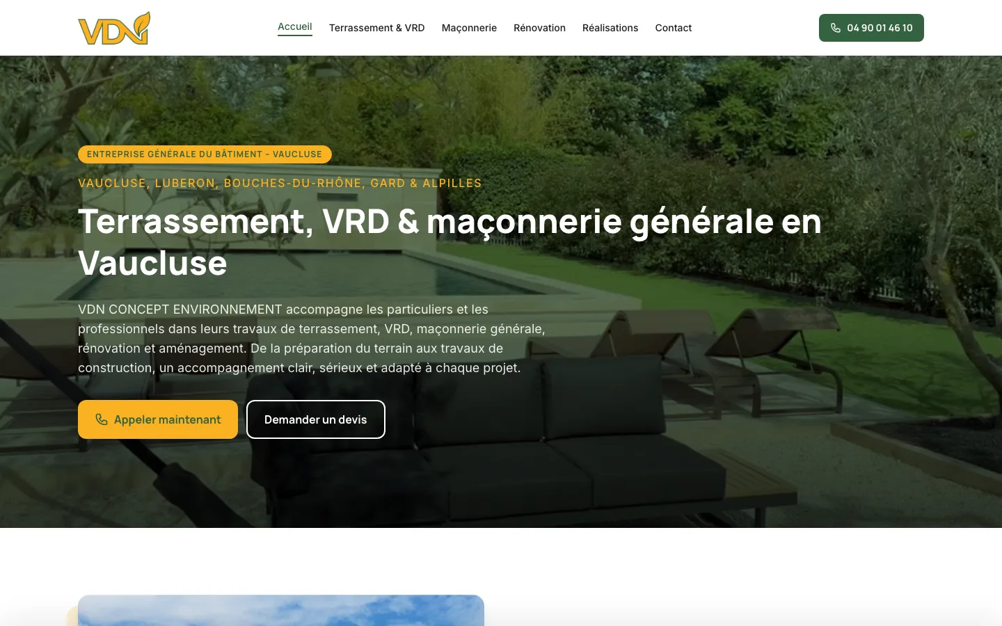 Capture du site VDN Concept Environnement