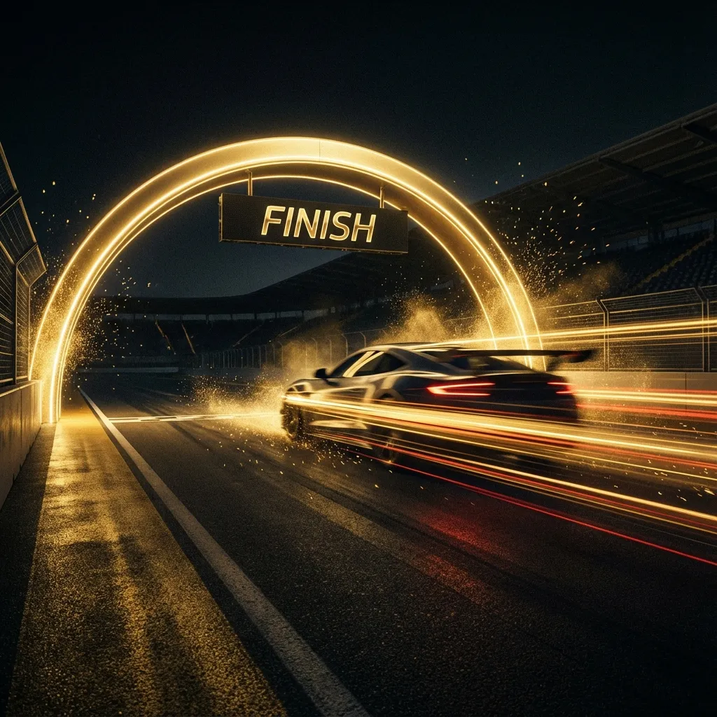 Ligne d'arrivée performance SL Agency